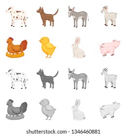 Isolated object of breeding and kitchen  symbol. Set of breeding and organic  vector icon for stock.