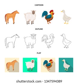 Isolated object of breeding and kitchen  symbol. Collection of breeding and organic  vector icon for stock.