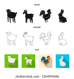 Isolated object of breeding and kitchen  symbol. Set of breeding and organic  vector icon for stock.