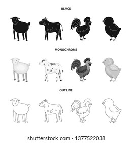 Isolated object of breeding and kitchen  symbol. Set of breeding and organic  vector icon for stock.