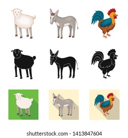 Isolated object of breeding and kitchen  symbol. Set of breeding and organic  stock vector illustration.