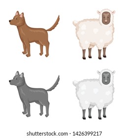 Isolated object of breeding and kitchen symbol. Collection of breeding and organic stock symbol for web.