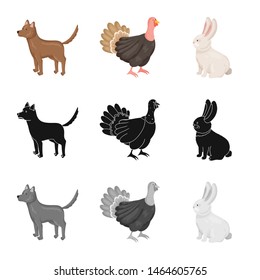 Isolated object of breeding and kitchen symbol. Set of breeding and organic vector icon for stock.