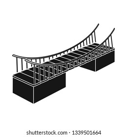 Isolated object of bridge and mounted icon. Set of bridge and bank vector icon for stock.