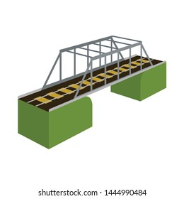 Isolated object of bridge and sea icon. Set of bridge and columns stock symbol for web.
