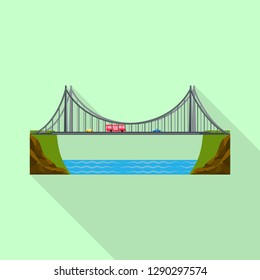 Isolated object of bridgework and bridge icon. Collection of bridgework and landmark vector icon for stock.