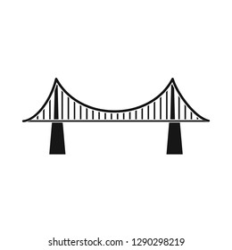 Isolated object of bridgework and bridge icon. Set of bridgework and landmark stock vector illustration.