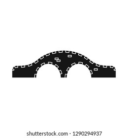 Isolated object of bridgework and bridge logo. Set of bridgework and landmark stock symbol for web.