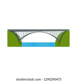 Isolated object of bridgework and bridge sign. Set of bridgework and landmark stock symbol for web.