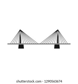 Isolated object of bridgework and bridge sign. Collection of bridgework and landmark vector icon for stock.