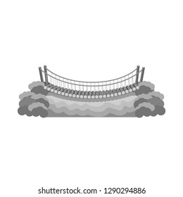 Isolated object of bridgework and bridge symbol. Set of bridgework and landmark stock vector illustration.