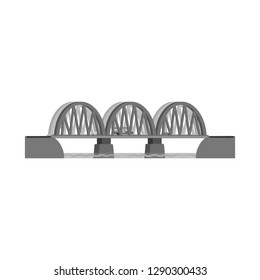 Isolated object of bridgework and bridge symbol. Collection of bridgework and landmark stock vector illustration.