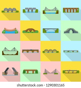 Isolated object of bridgework and bridge symbol. Collection of bridgework and landmark stock vector illustration.