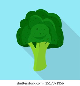 Isolated object of broccoli and vegetables sign. Graphic of broccoli and green stock vector illustration.