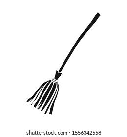 Isolated object of broom and tool symbol. Web element of broom and panicle vector icon for stock.