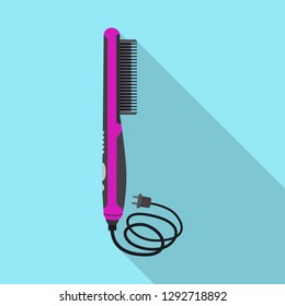 Isolated object of brush and hair icon. Collection of brush and hairbrush stock symbol for web.