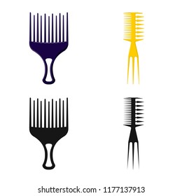 Isolated object of brush and hair symbol. Set of brush and hairbrush vector icon for stock.