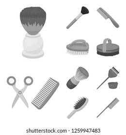 Isolated object of brush  and hygiene  symbol. Set of brush  and shower stock vector illustration.