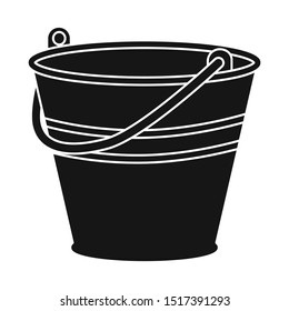 Isolated object of bucket and water logo. Web element of bucket and tin stock symbol for web.