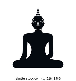 Isolated object of buddha and gold symbol. Collection of buddha and buddhism stock vector illustration.