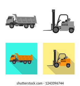 Isolated object of build and construction icon. Collection of build and machinery stock symbol for web.