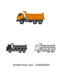Isolated object of build and construction icon. Set of build and machinery stock vector illustration.