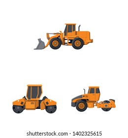 Isolated object of build and construction icon. Collection of build and machinery stock symbol for web.