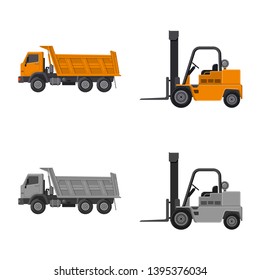 Isolated object of build and construction logo. Set of build and machinery stock symbol for web.