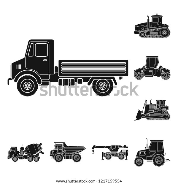 Isolated object of\
build and construction logo. Collection of build and machinery\
stock vector\
illustration.