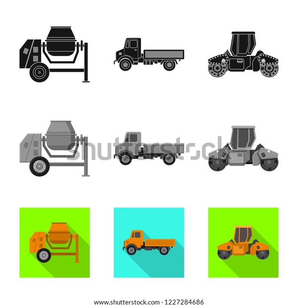 Isolated object of build\
and construction logo. Collection of build and machinery stock\
symbol for web.