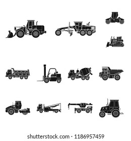 Isolated object of build and construction sign. Collection of build and machinery stock symbol for web.