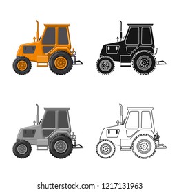 Isolated object of build and construction sign. Set of build and machinery stock symbol for web.