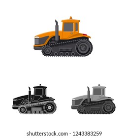 Isolated object of build and construction sign. Set of build and machinery stock symbol for web.