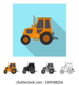 Isolated object of build and construction sign. Collection of build and machinery stock vector illustration.