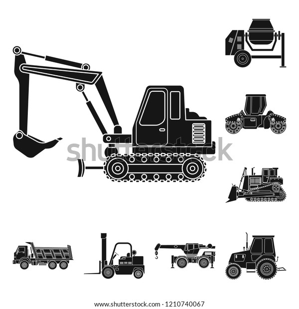 Isolated object of build\
and construction sign. Collection of build and machinery vector\
icon for stock.