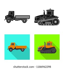 Isolated object of build and construction symbol. Set of build and machinery vector icon for stock.