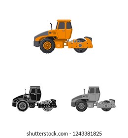Isolated object of build and construction symbol. Set of build and machinery stock vector illustration.