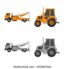Isolated object of build and construction symbol. Set of build and machinery stock symbol for web.