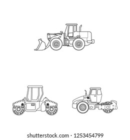 Isolated object of build and construction symbol. Collection of build and machinery vector icon for stock.