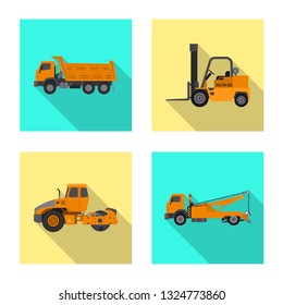 Isolated object of build and construction symbol. Collection of build and machinery vector icon for stock.