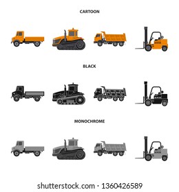 Isolated object of build and construction symbol. Set of build and machinery vector icon for stock.