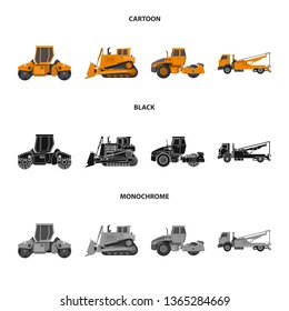 Isolated object of build and construction symbol. Collection of build and machinery vector icon for stock.