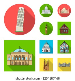 Isolated object of building and city icon. Set of building and business stock symbol for web.