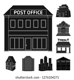 Isolated object of building and city icon. Set of building and business vector icon for stock.
