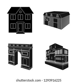Isolated object of building and city icon. Set of building and business stock symbol for web.