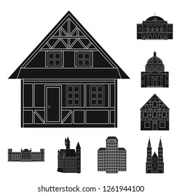 Isolated object of building and city logo. Set of building and business stock symbol for web.