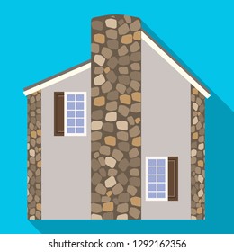 Isolated object of building and front sign. Collection of building and roof vector icon for stock.