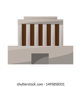 Isolated object of building and mausoleum logo. Set of building and vietnamese stock symbol for web.