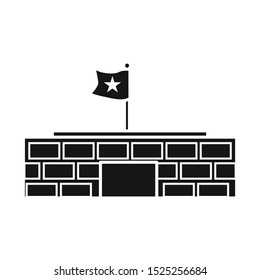 Isolated object of building and mausoleum symbol. Web element of building and vietnamese stock vector illustration.