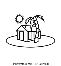 Isolated object of building and vietnam icon. Graphic of building and house stock vector illustration.